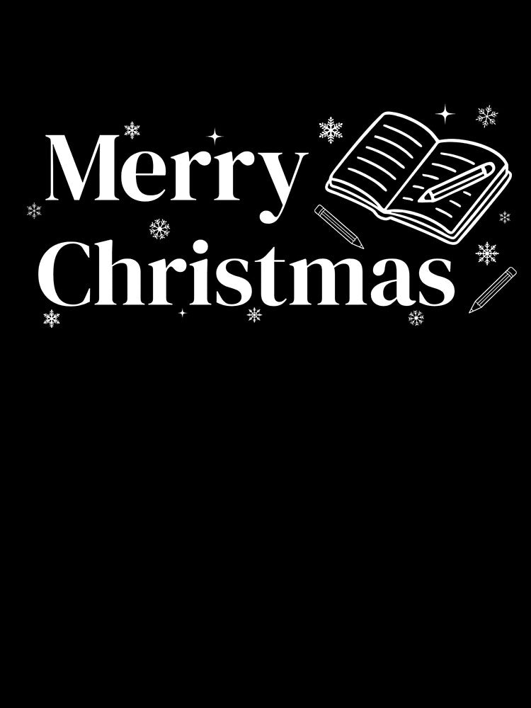 Merry Christmas Book Lover Design – Christmas Reader Gift, Bookworm Holiday Gift, Reading Christmas Bookish by Sparkanddesign