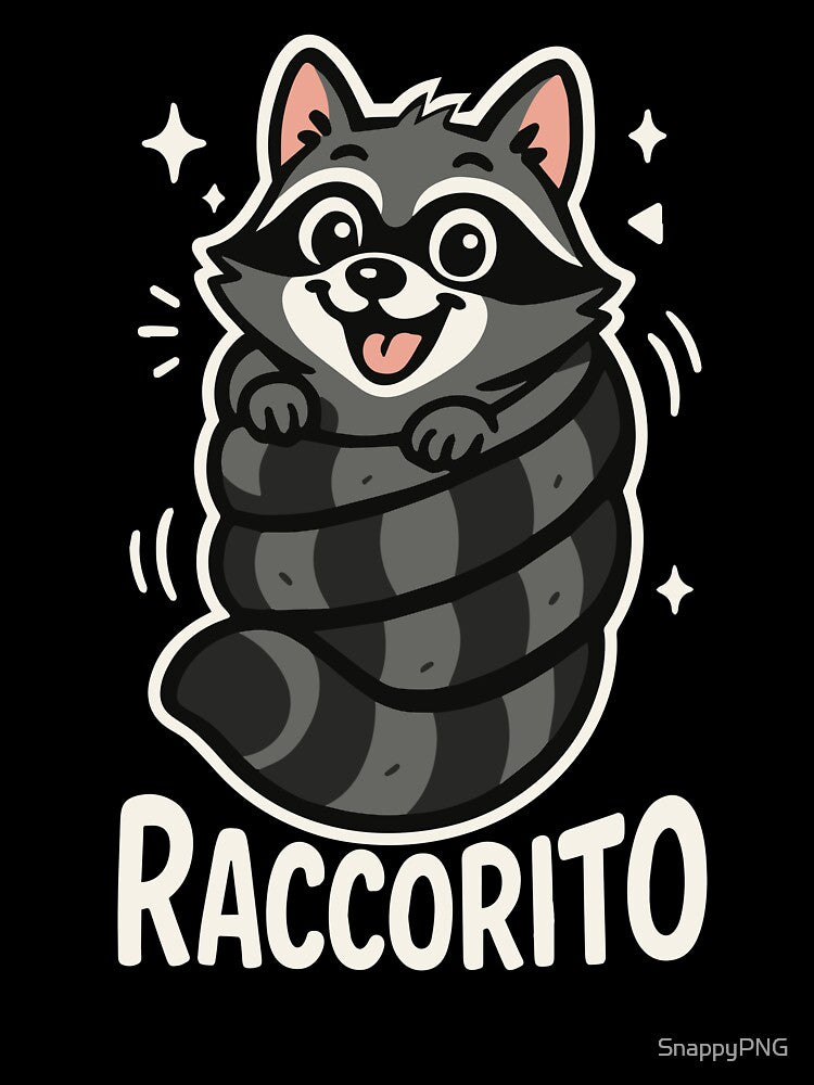 Cute Raccorito Raccoon Burrito by SnappyPNG