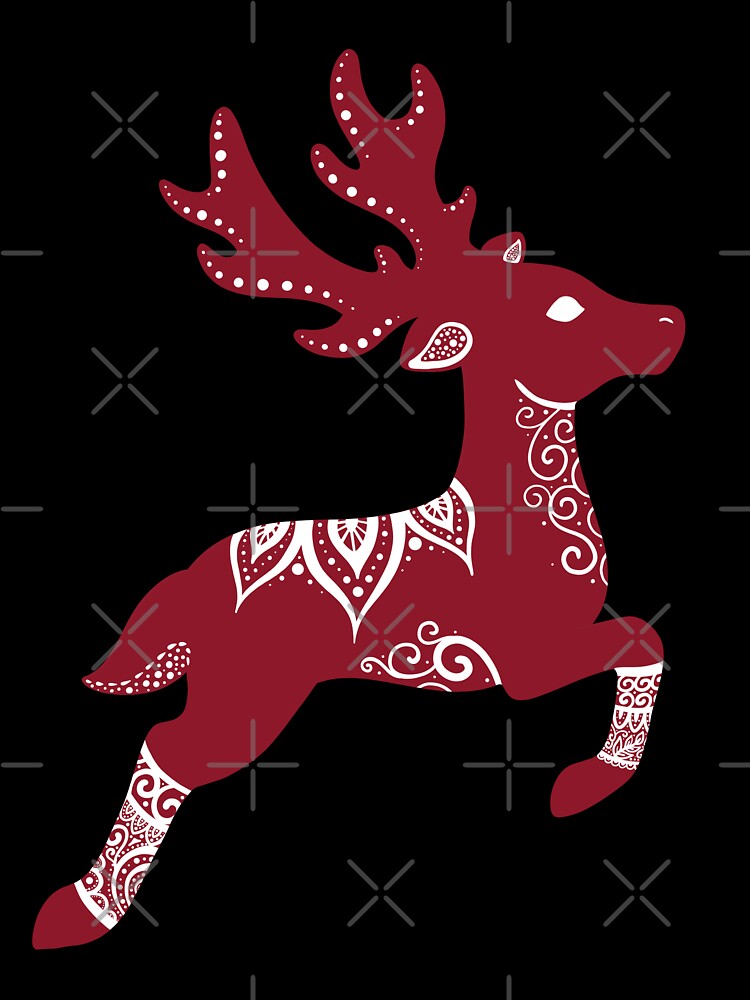 Red and White Reindeer Sweater Design by Lady-Lilac