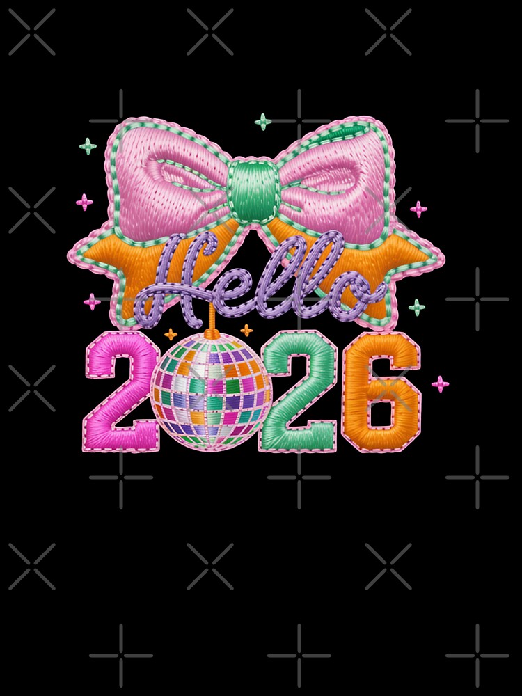 Hello 2026 - Pastel Embroidery and Disco Ball by Polarisofficial
