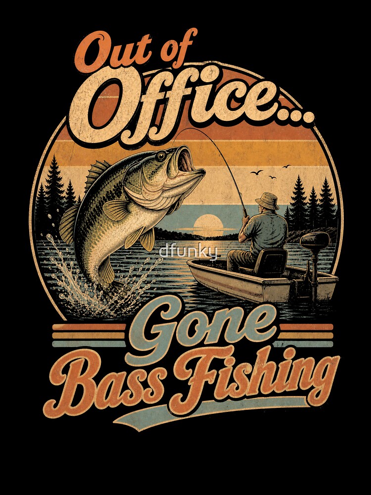 Retired and Bass Fishing, Funny Largemouth Angler American Flag by dfunky