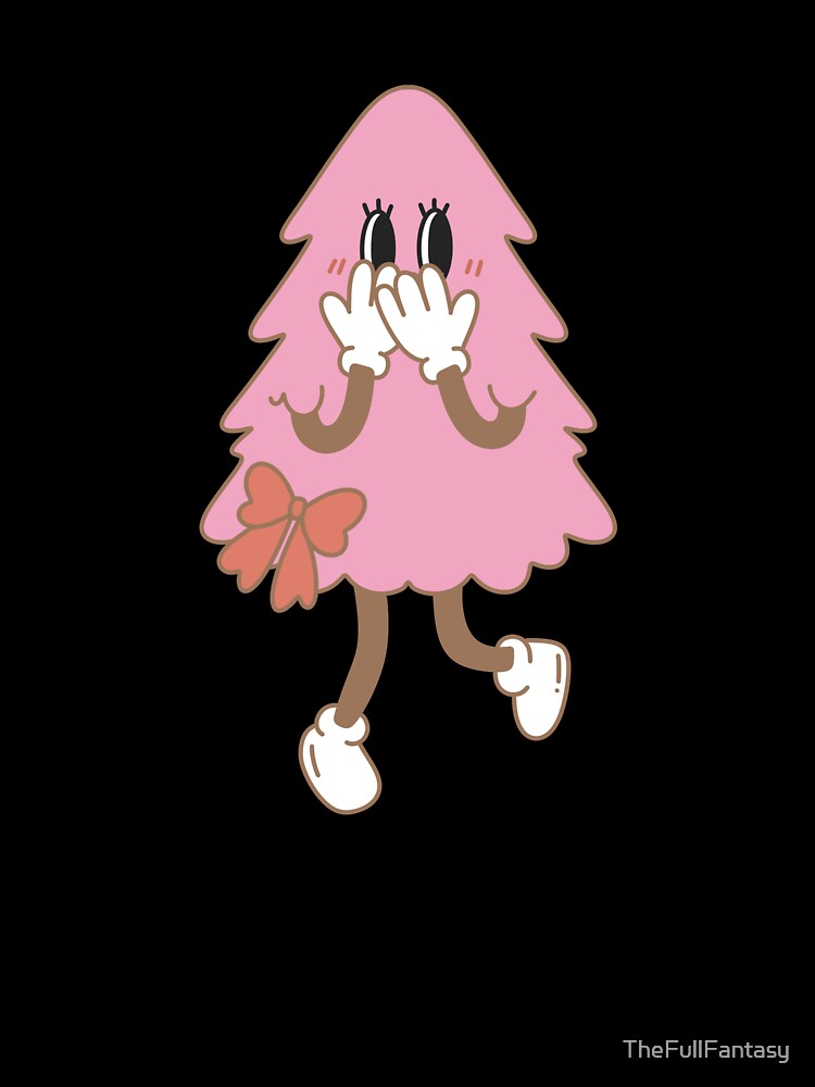 Pink Cartoon Christmas Tree by TheFullFantasy
