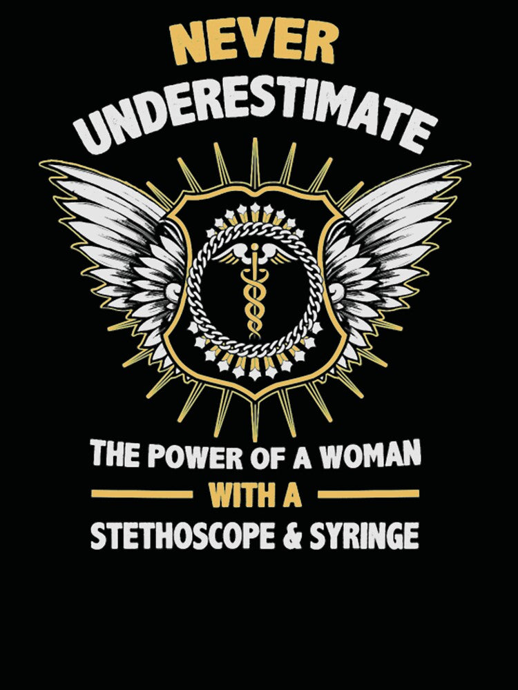 The Power Of A Woman Nurse Mask Tshirt by Clavitaps