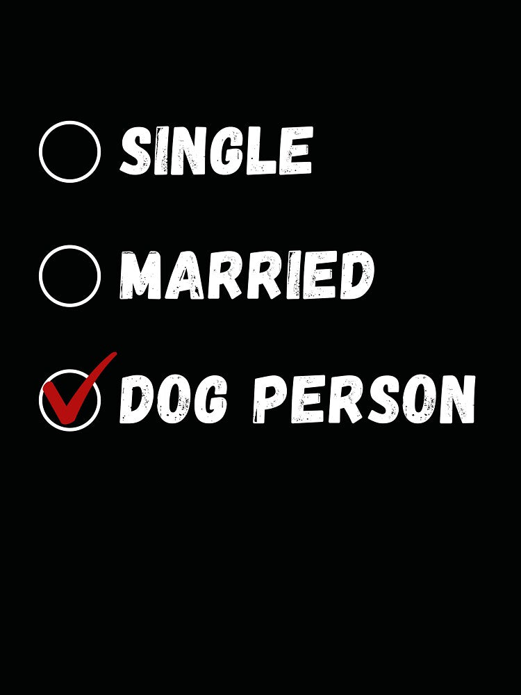 Single Married Dog Person, Dog Lover Shirt by Sleepy Cat Design