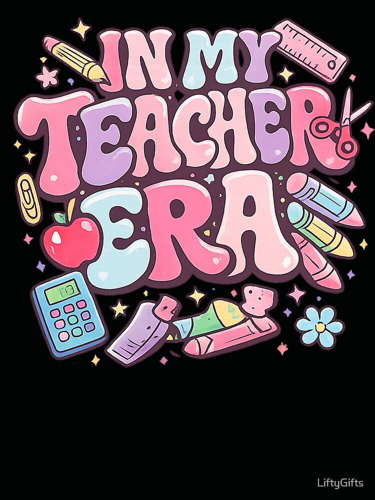 In My Teacher Era Groovy Retro Teacher Design by LiftyGifts