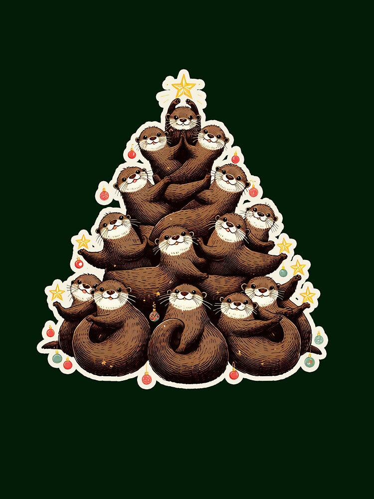 Otter Christmas tree, gift for dog lovers by ThisDress