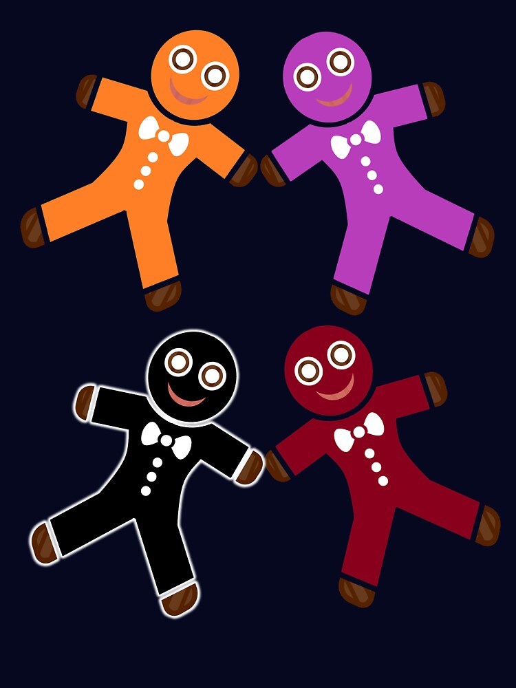 Gingerbread man cute funny dancing by Moltotal