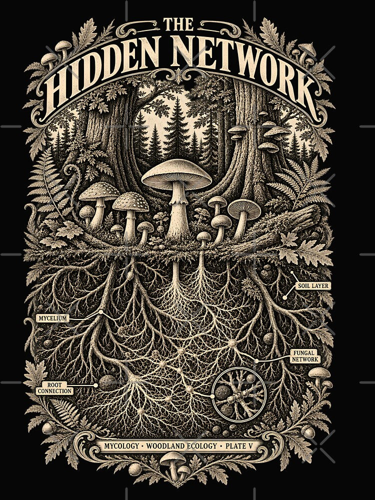 The Hidden Network – Vintage Mycelium & Woodland Ecology by AmiGraph