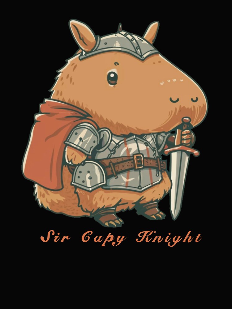 Cute Capybara Knight in Shining Amor by EclipseThreads