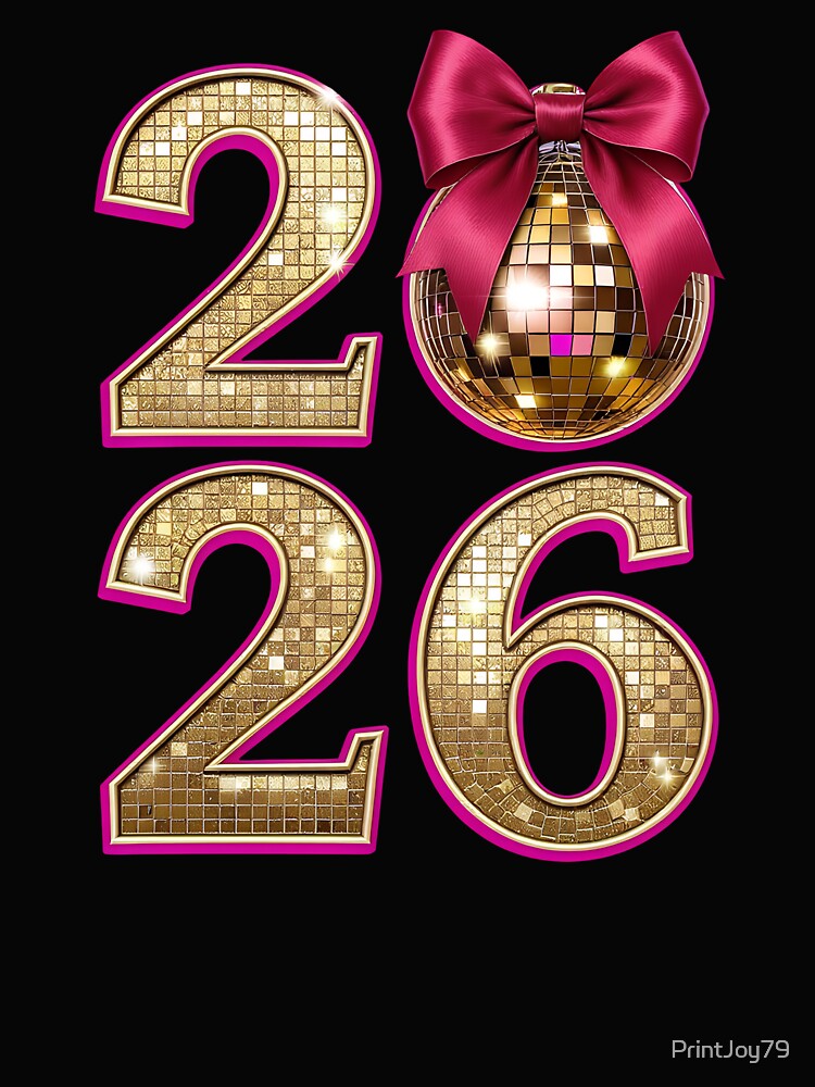 2026 Disco Ball New Year Design by PrintandJoy