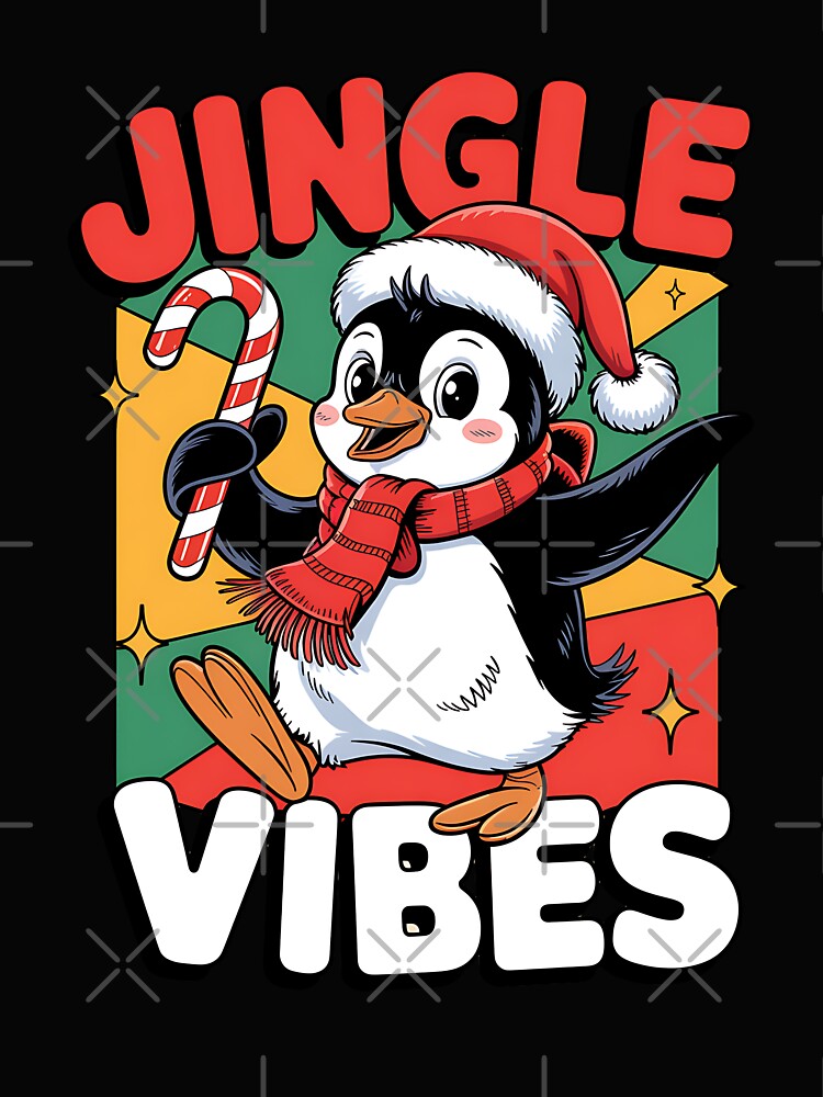 Jingle Vibes – Cute Penguin Retro Christmas Design by Taans-Creation