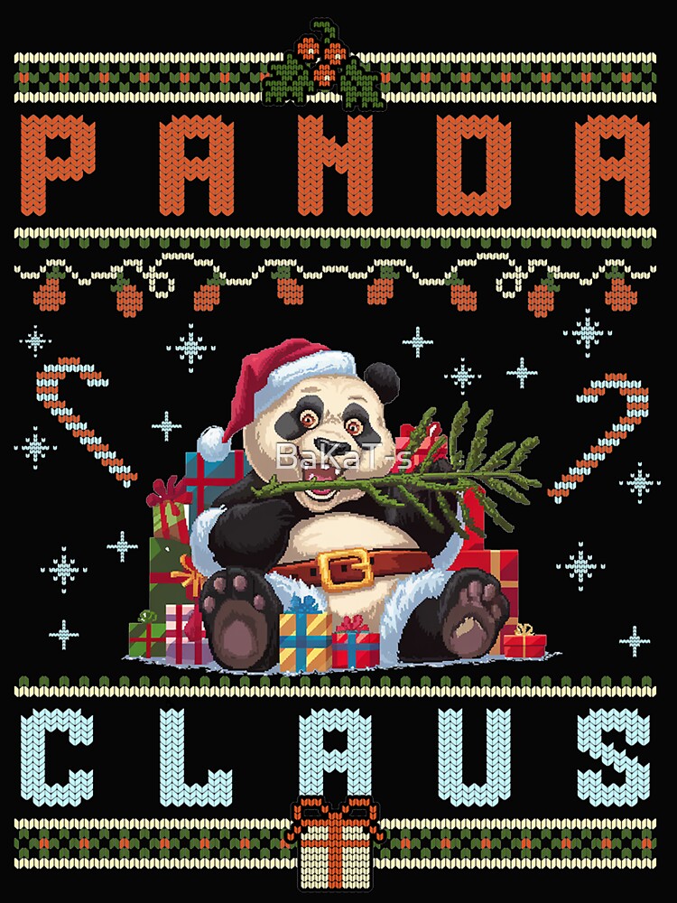 Panda Claus Ugly Christmas Sweater by BaKaT-s