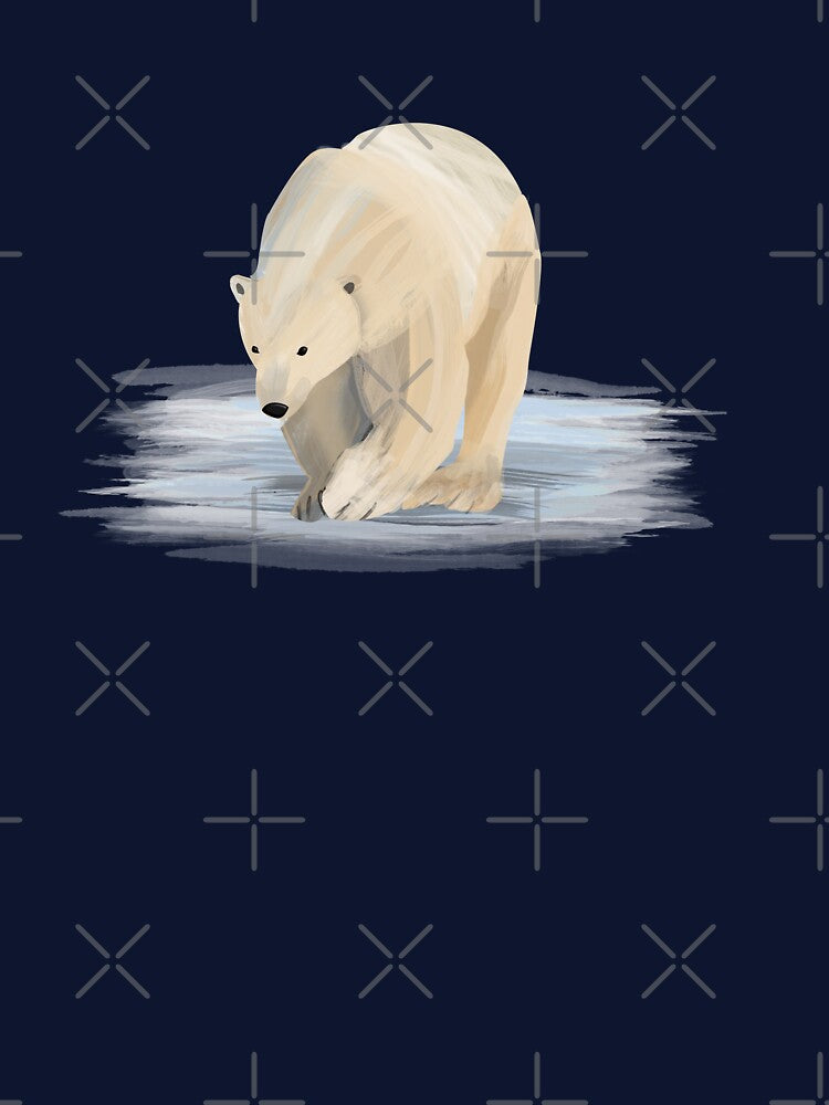 Save the Polar Bears - abstract watercolor illustration - Caroline Laursen Original by Caroline Laursen