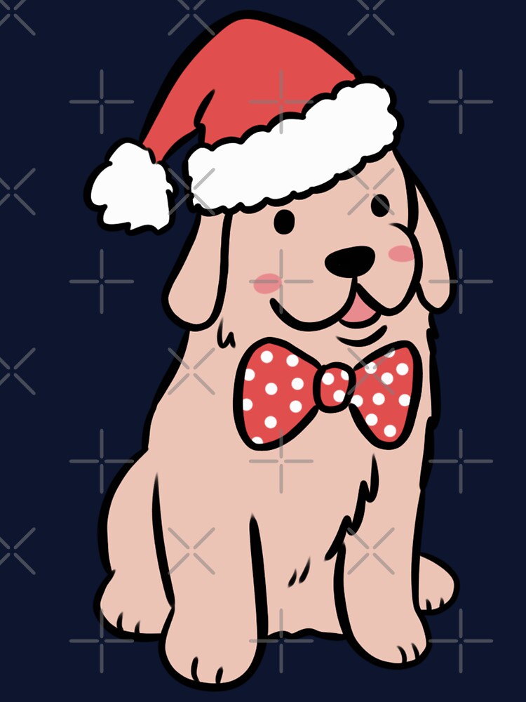 Cute christmas labrador retriever dog illustration by Yarafantasyart