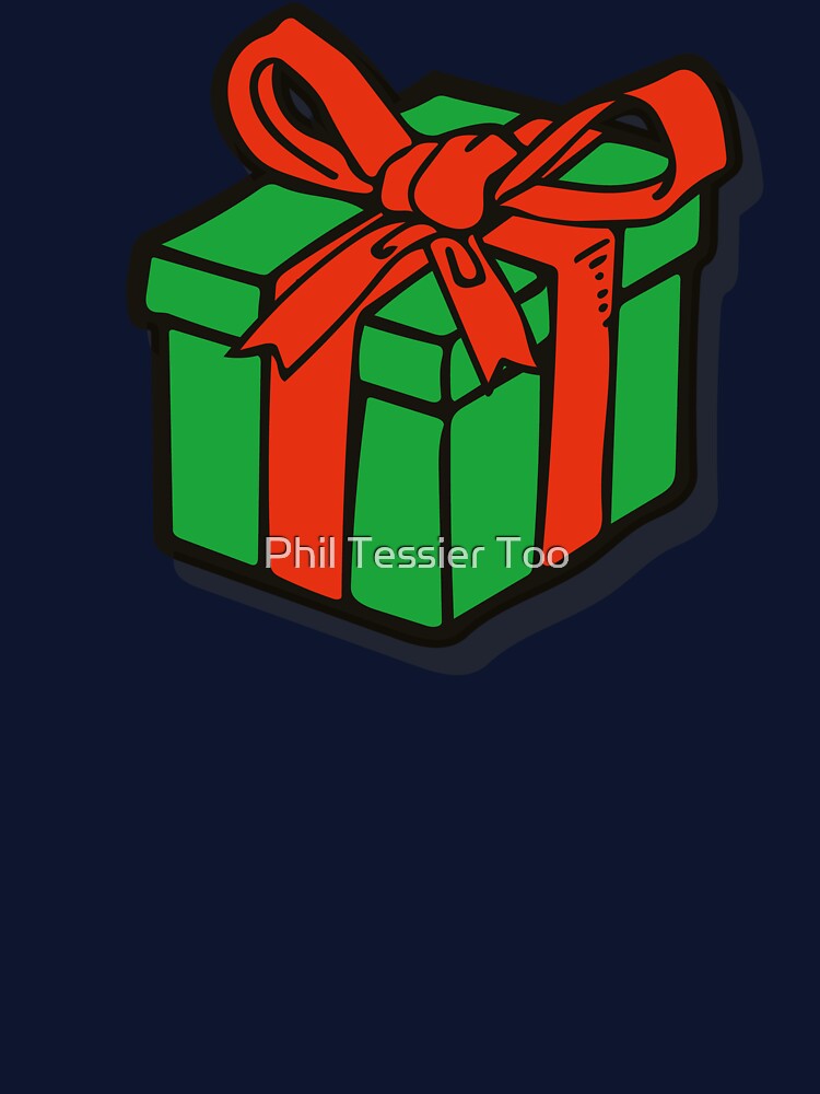 Cartoon Christmas Present Illustration by Phil Tessier Too