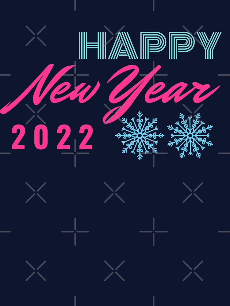 Happy New Year 2022 Snowflakes Disco Colors by trendingatees