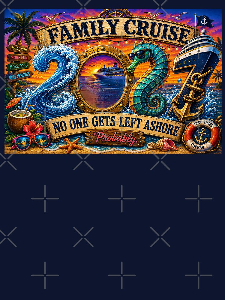 TRAVEL COLLECTION - FAMILY CRUISE - 2027 - NO ONE GETS LEFT ASHORE - PROBABLY v2 by WheelieGdArt