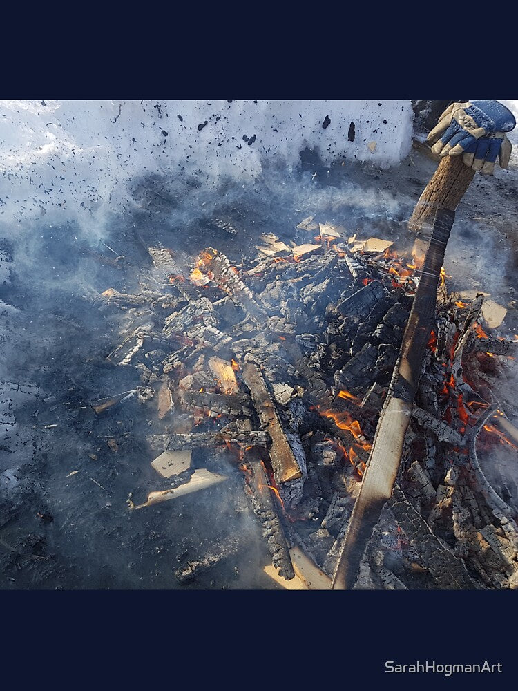 Fire on the Ice and Gloves on the Stump by SarahHogmanArt