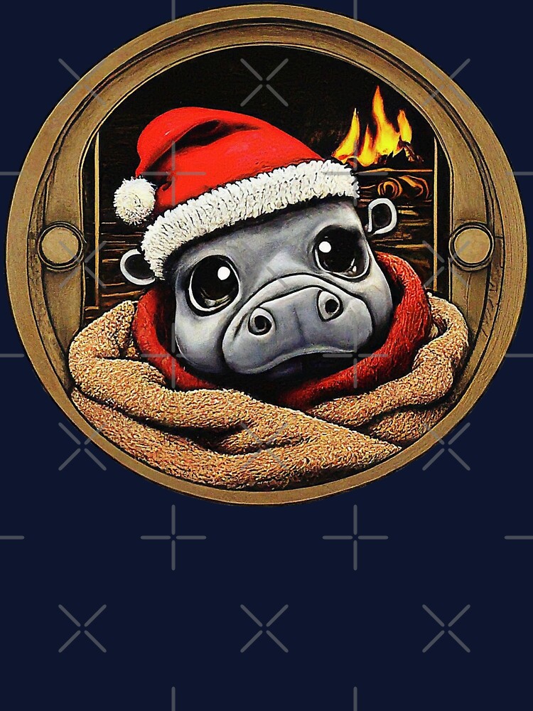 Comfy Christmas Hippo by league95