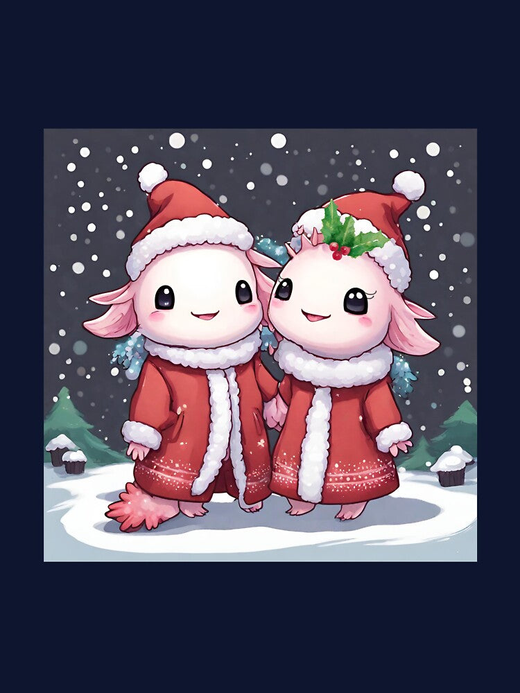 Christmas Axolotl Couple by Confettics