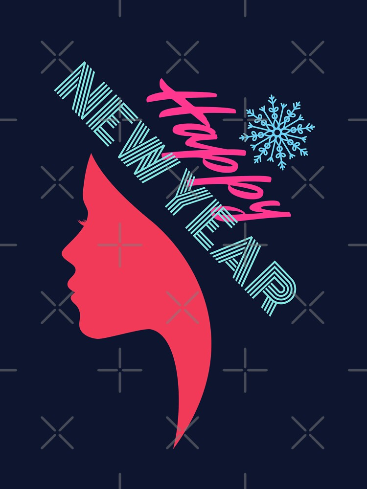 Happy New Year Woman in a Hat by trendingatees