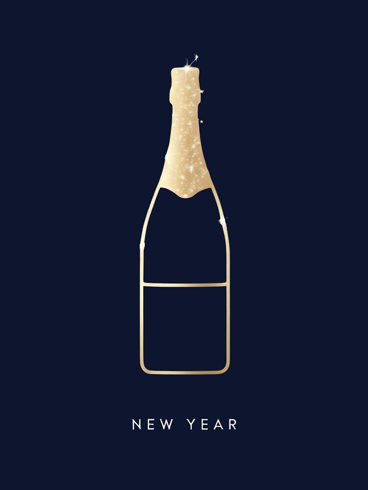 Elegant Gold Champagne New Year Art by PMTaurus