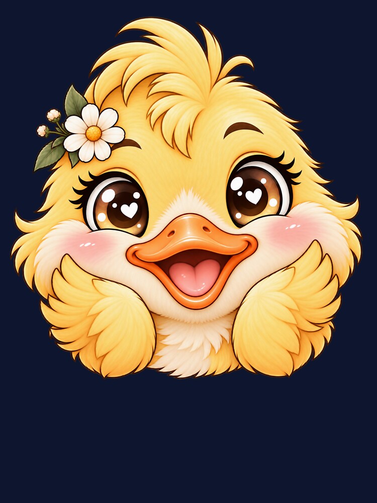 Happy Kawaii Duck – Cute Smiling Duckling by HO•Designs