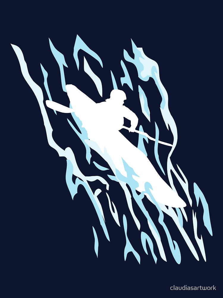 Whitewater Kayaking, Kayking, Whitewater Kayaking by claudiasartwork