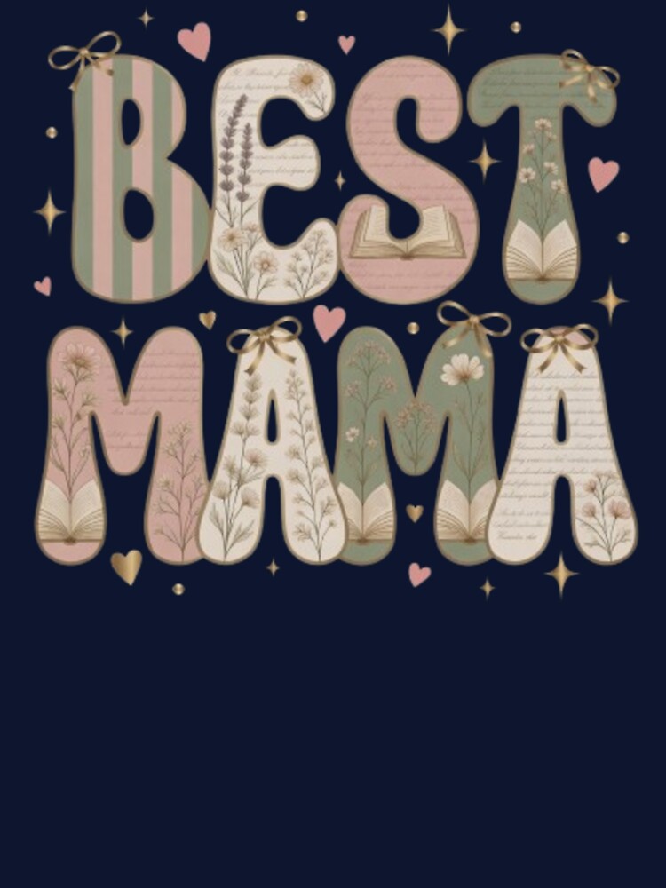Best Mama Bookish Floral Literary Design by Syrupulse
