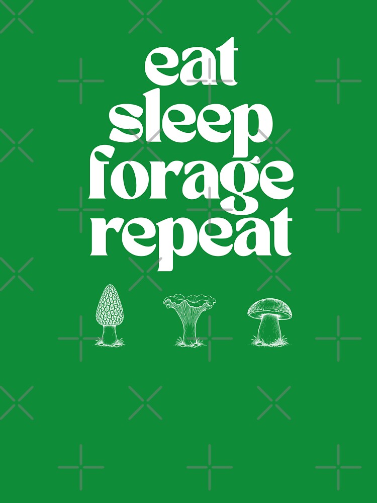 Eat Sleep Forage Repeat Shirt – Funny Mushroom Forager Design for Mycology Lovers by Identity Club Co