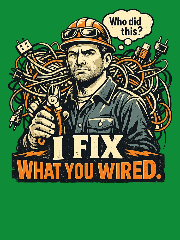 I Fix What You Wired – Funny Electrician by CMA Design Studio