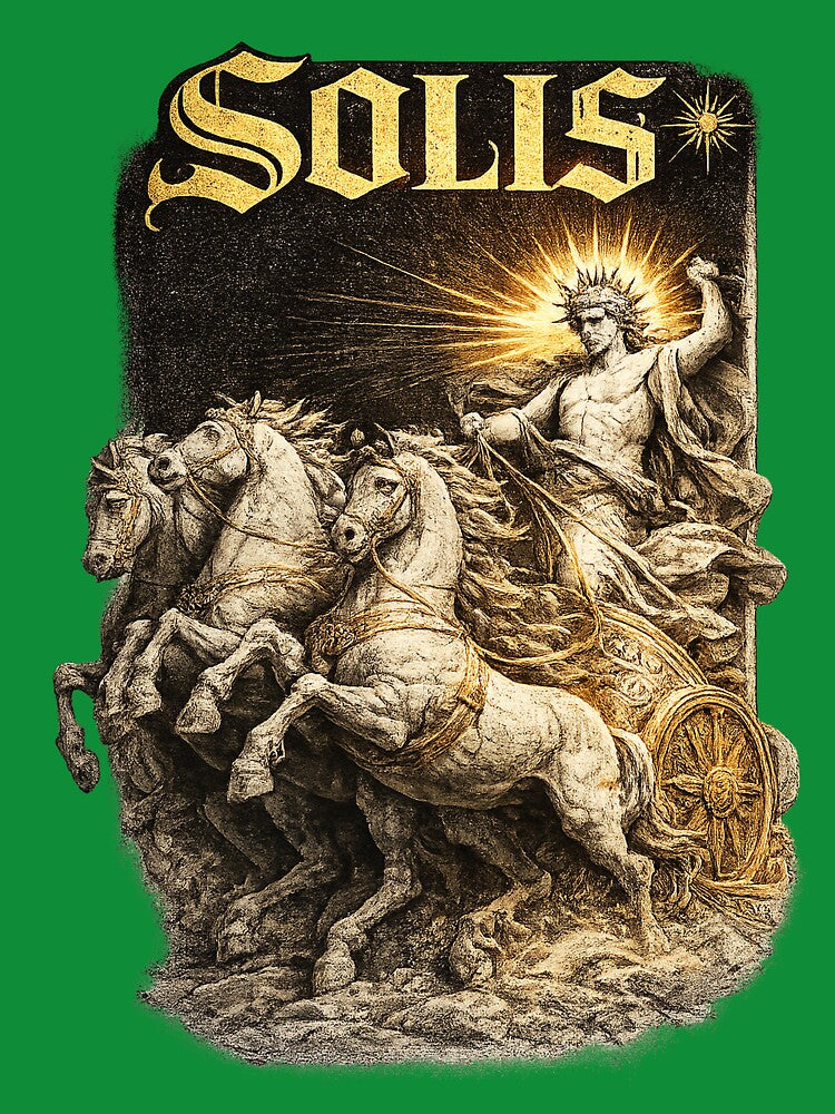 Solis – Sun God Chariot Classical Mythology Design by Arrow2025
