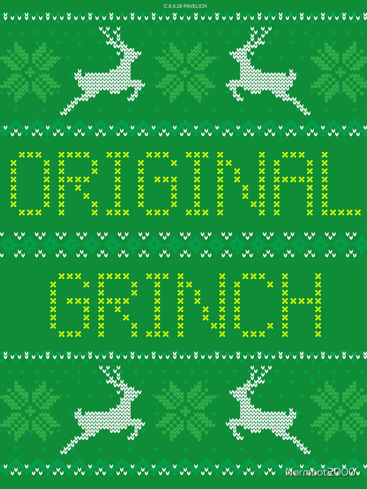 Original Grinch Ugly Christmas Sweater by Normbot2000