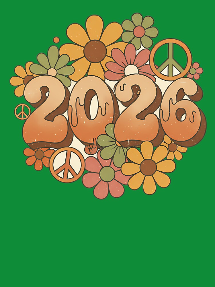 Flower Power 2026 Vintage New Year 595 by MCCreative22