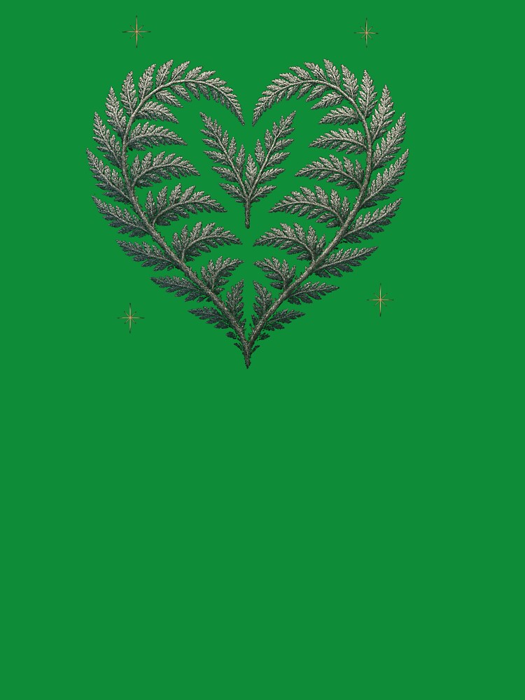 Zimowe serce z paproci – oszroniona botaniczna ilustracja by MalgoRys