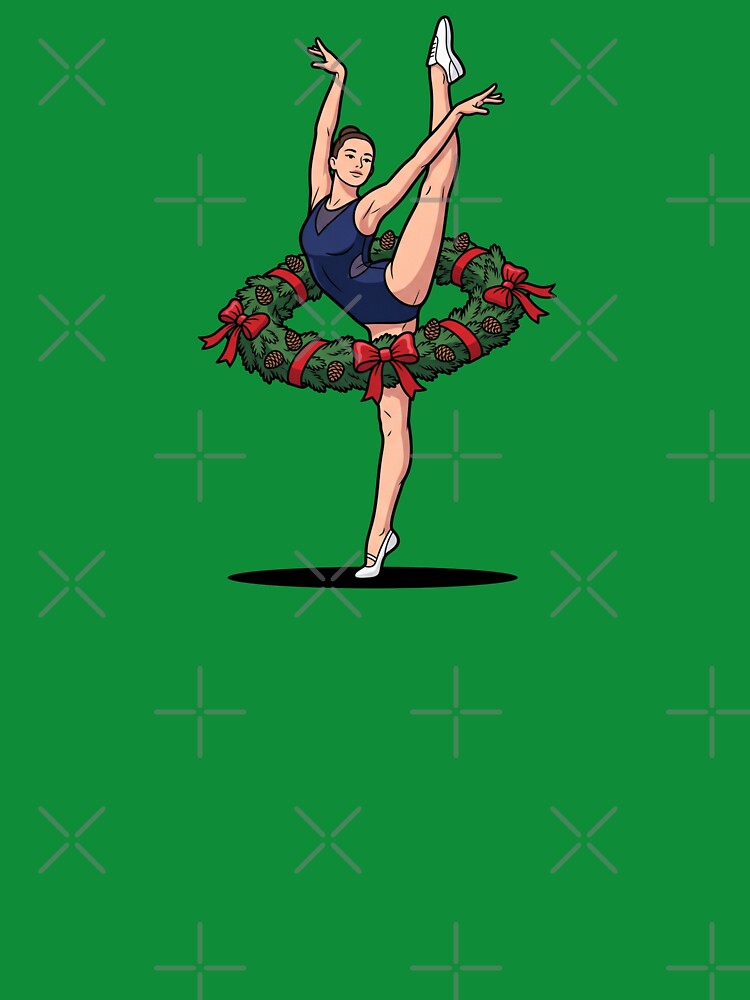 Ballerina Christmas Wreath Tutu Holiday Pop Art by Rare By Hero
