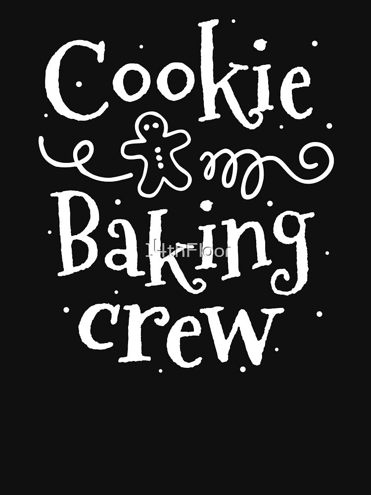 Cookie Baking Crew Christmas T-Shirt Family Kid Gingerbread by 14thFloor