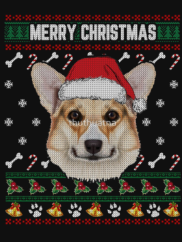 Corgi Lovers Ugly Xmas Sweater Merry Christmas T Shirt by thuthuatna
