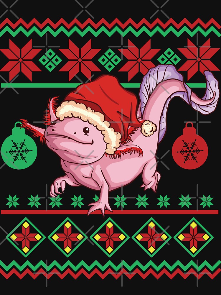 Xmas Axolotl Christmas Sweater by PrinChic!