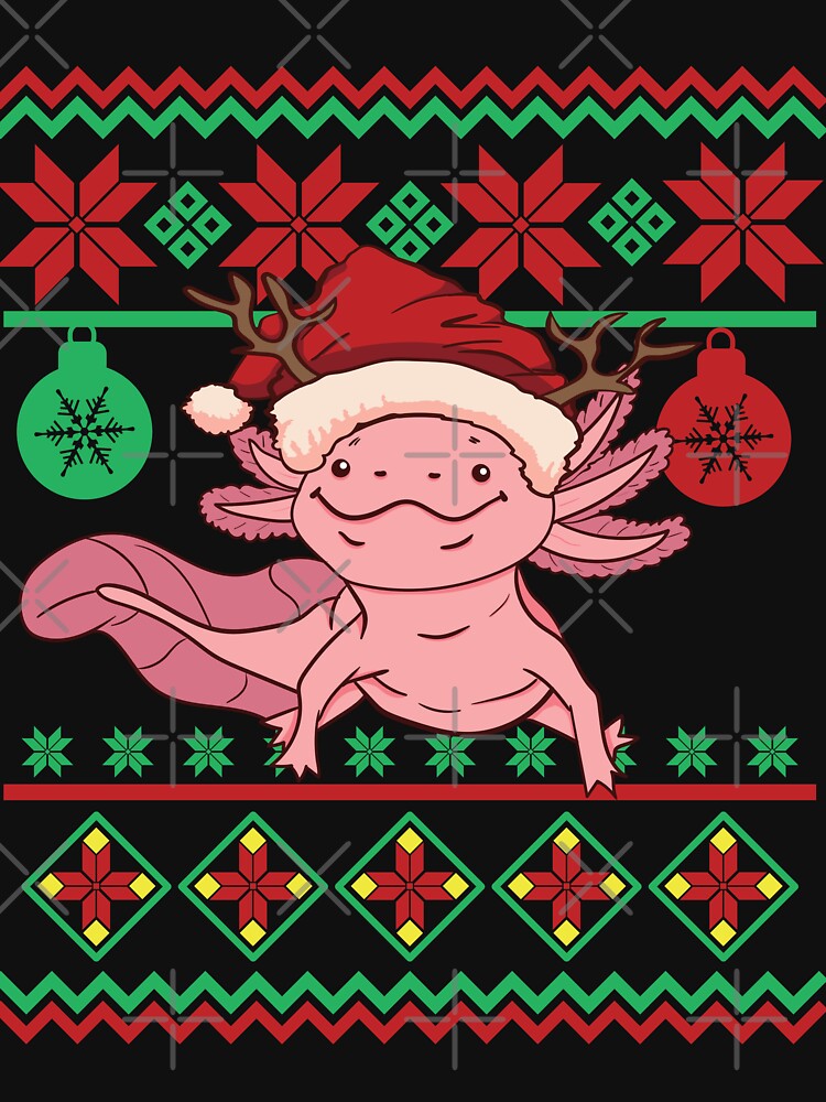 Christmas Sweater Axolotl by PrinChic!