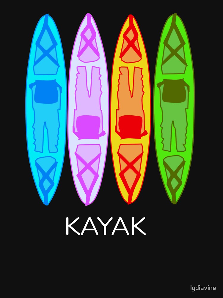 Kayak paddle boat in different colors by lydiavine