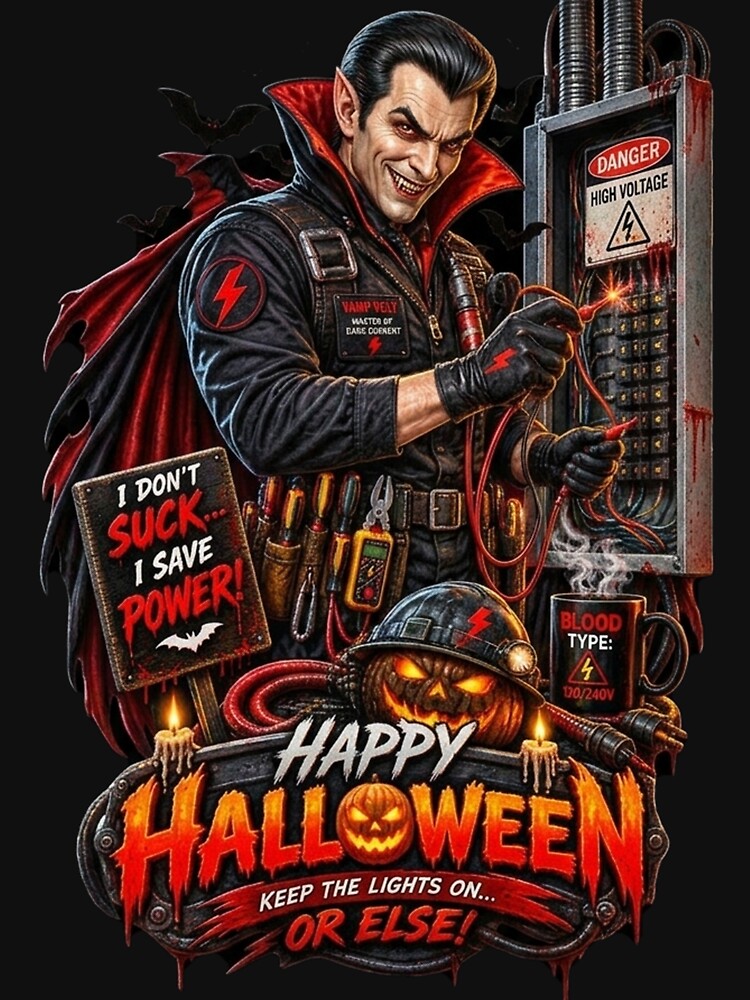 Vampire Electrician Halloween Power by JAR Designs and Development