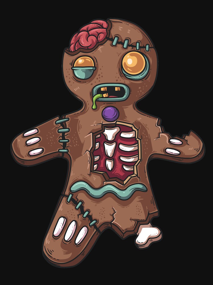 Zombie Gingerbread Man Funny Christmas Holiday Gift by B-Cubed-Shirts