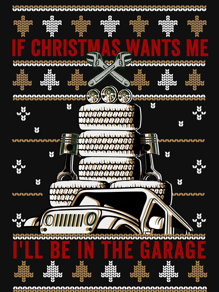 Ugly christmas sweaters holiday gift. Car mechanic christmas dad joke t shirt to add some extra xmas joy to their day. by Barb  Hamilton ⭐⭐⭐⭐⭐