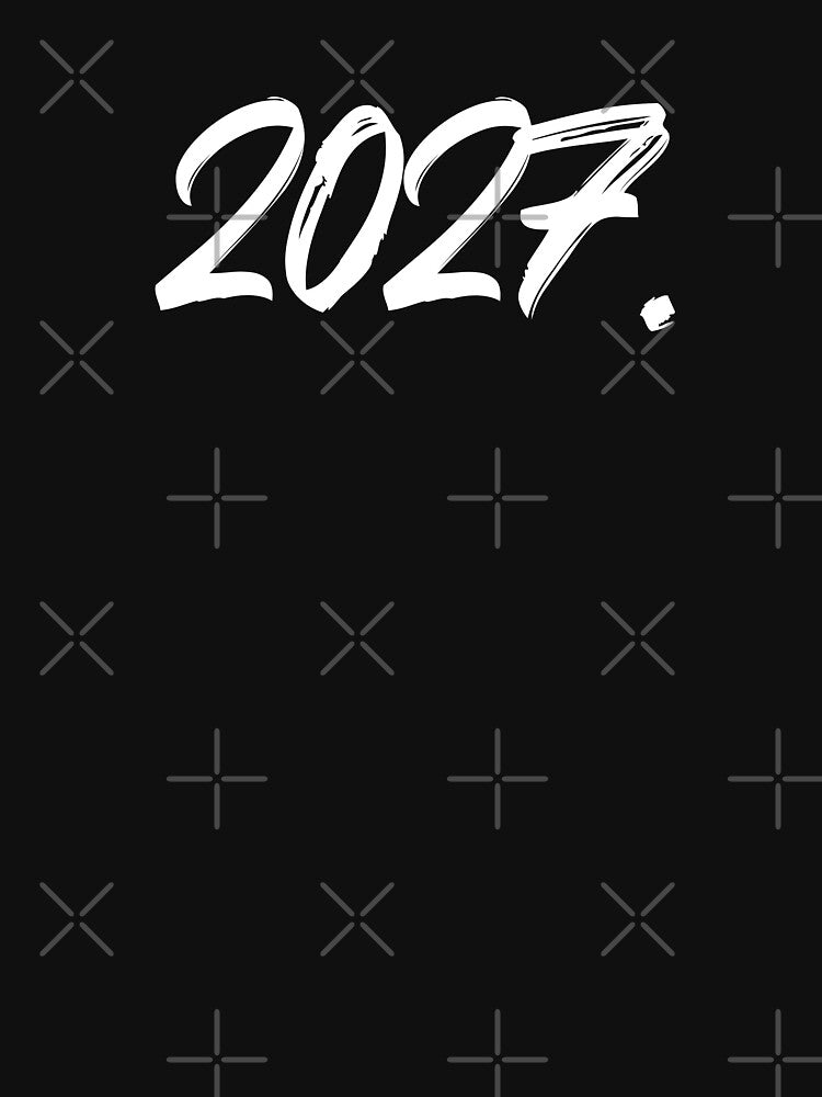 Year Of 2027 White Paint Ink Brush Typography by CamilasPrints