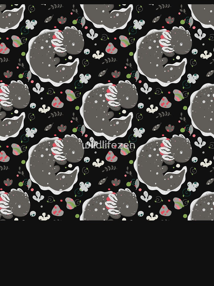 Axolotl Pattern - axolotl art by wildlifezen