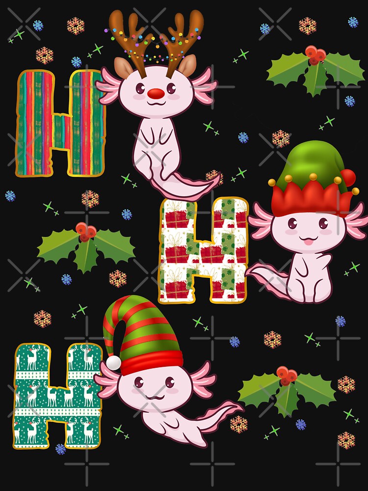 Axolotl Ho Ho Ho Merry Christmas Xmas Novelty by Nzgiftsandmore
