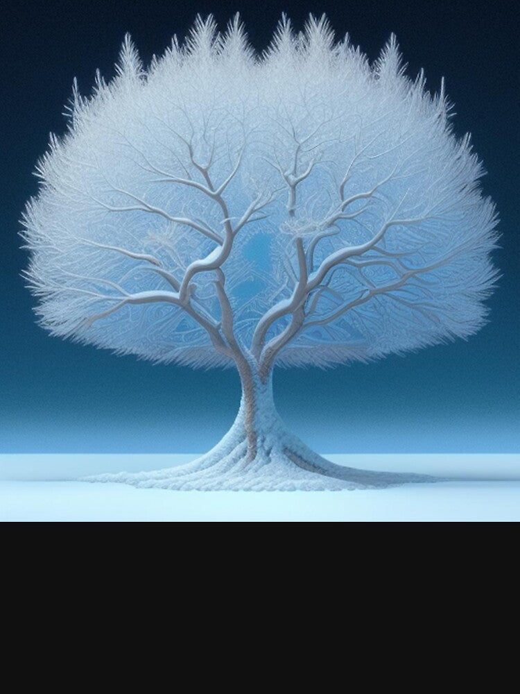 Snow covered tree by Roxburylane