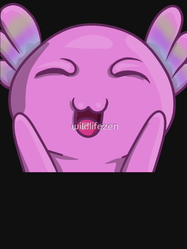 Happy Axolotl  - axolotl art by wildlifezen