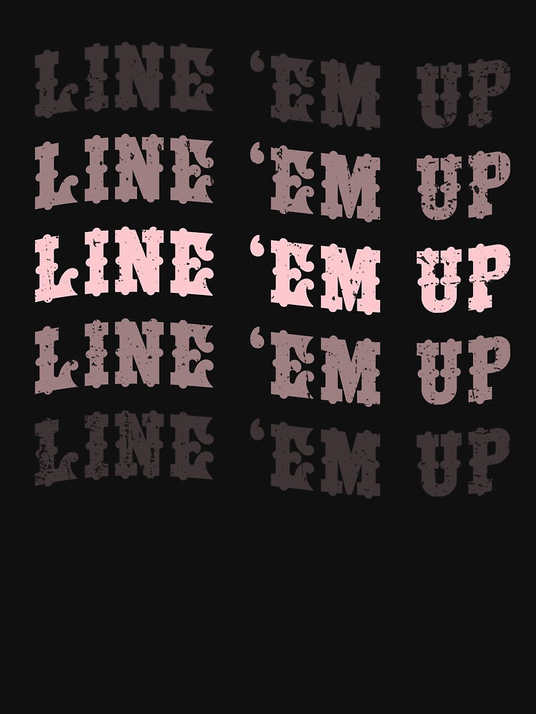 Line 'Em Up Horseback Cute Country Concert by BELASKRI STORE